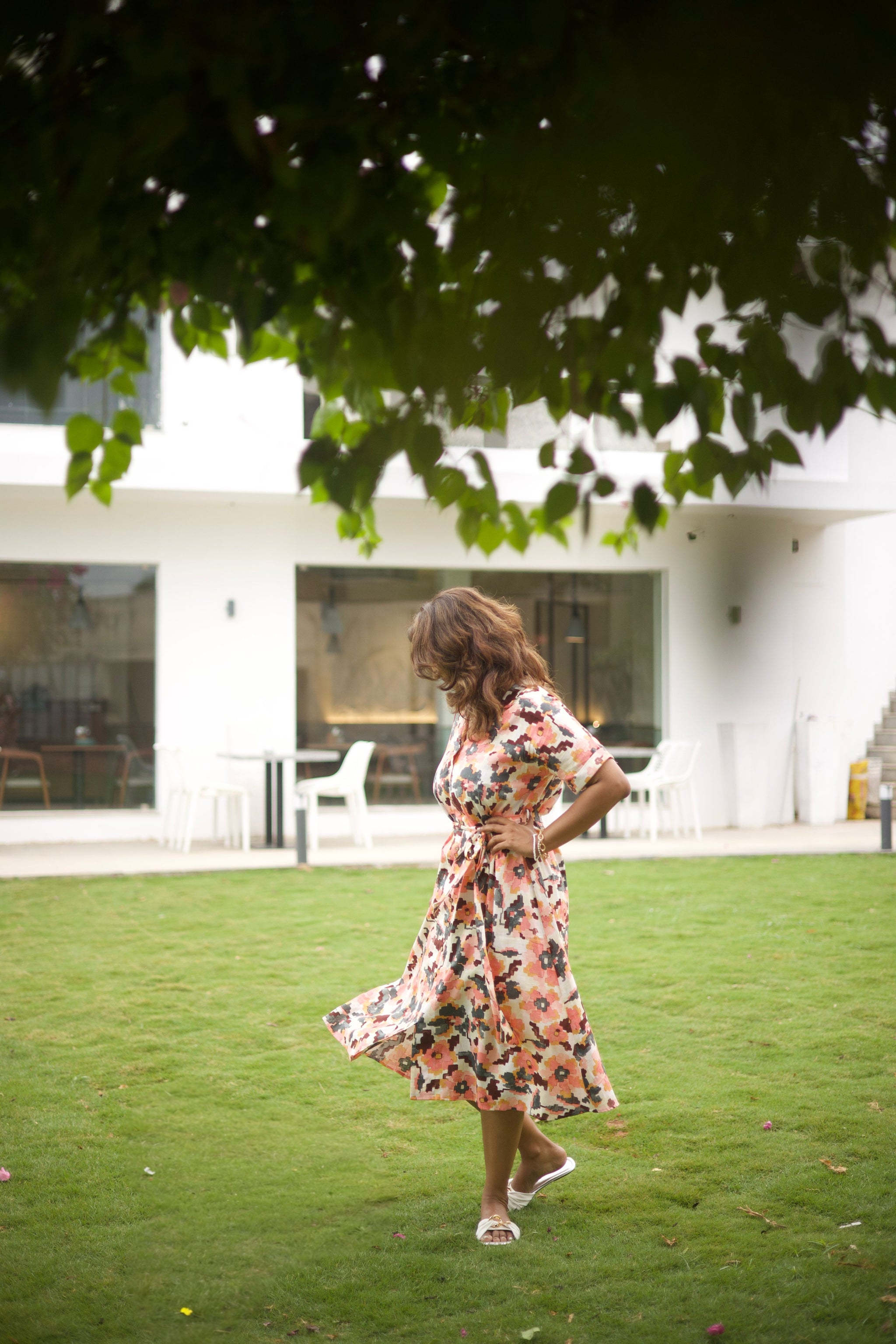 Autumn Abstract A-Line Dress